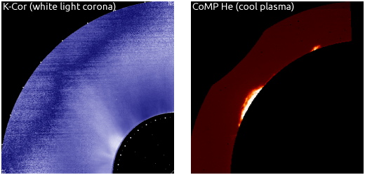 Two different views of a CME from 2015.