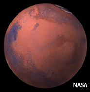 Mars viewed from space