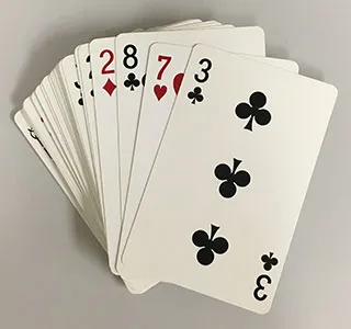 Deck of cards fanned out