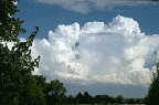 White puffy cloud that looks like a cotton ball