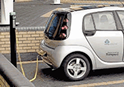 photograph of an electric car