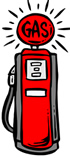 drawing of a gas pump