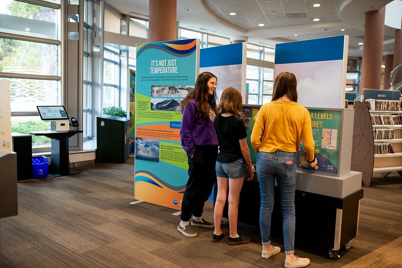 Students explore climate change exhibits