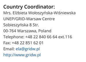 Example of country coordinators