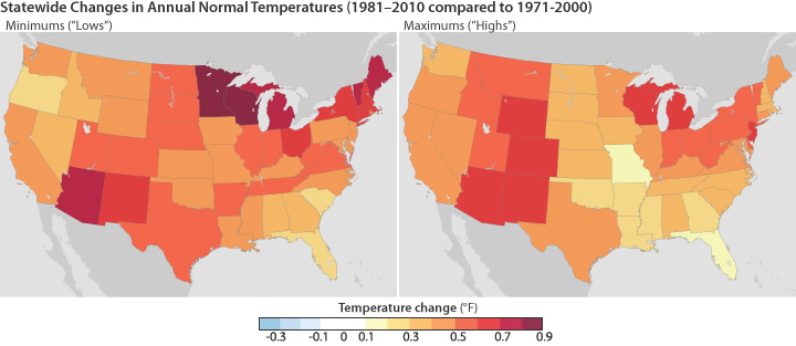The New Normal: Changes in Annual Normal Temperatures