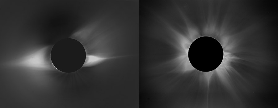 Sun's Corona at Solar Min & Solar Max