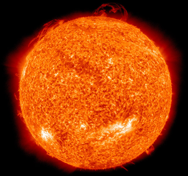 Ultraviolet light image of the sun