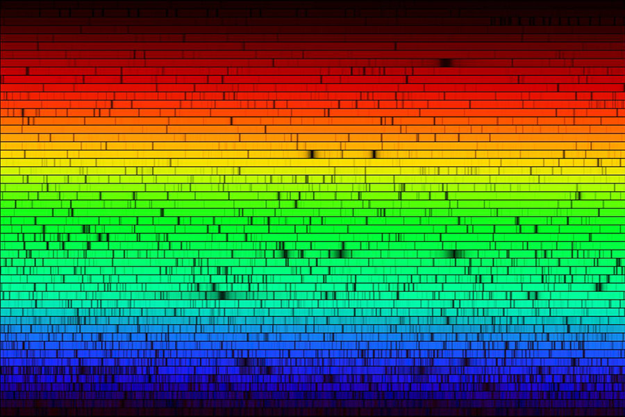 Visible Light Spectrum of the Sun