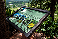 Weather trail plants and climate informational plaque