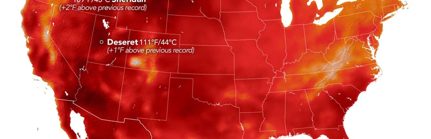 Heat dome map