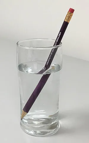 Pencil in Glass of Water