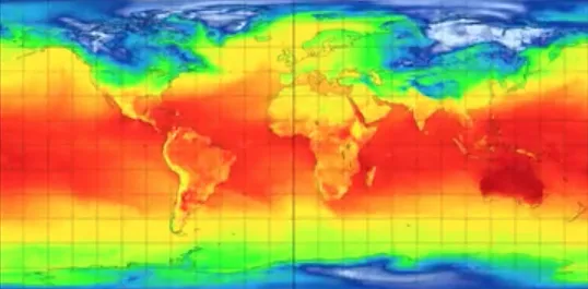 Visualization of global temperature