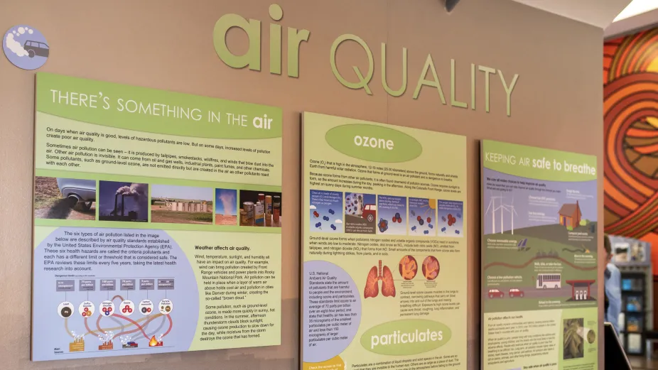 The Air Quality Exhibit panels.