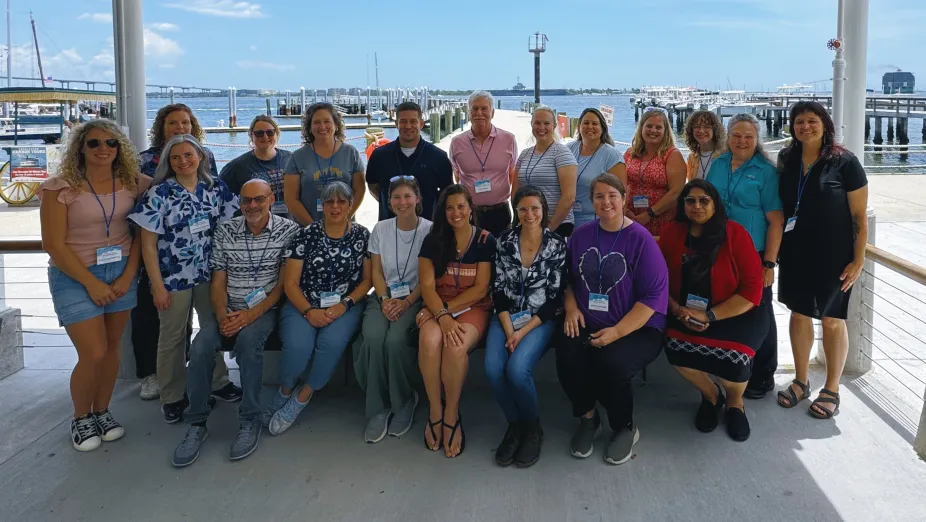 A group photo of the year three GLOBE Weather Pathways teachers and the research team.