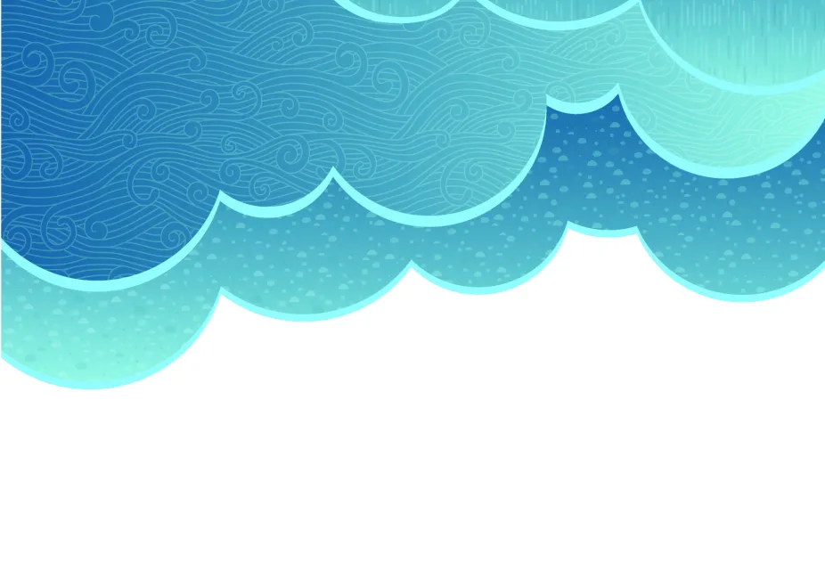 Blue clouds drawing