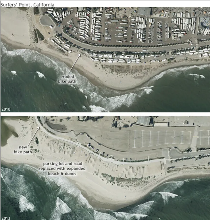 Beach erosion at Surfers Point, Ventura, CA