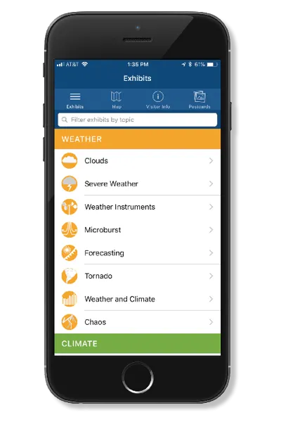 Screenshot of Tour App on a phone