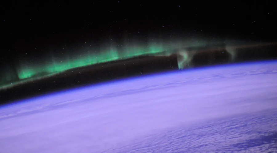 Aurora viewed from space.