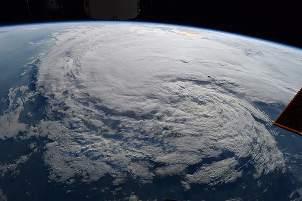 Photo of Hurricane Harvey as seen from the International Space Station in September 2017