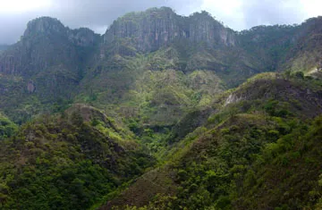 Photo of tropical mountains