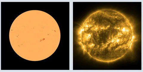 Compare Multispectral Sun Images