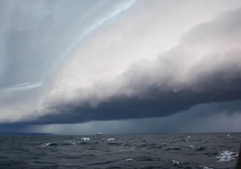 Storm front over Lake Superior.