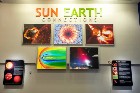 Solar images in the Sun Earth Exhibit