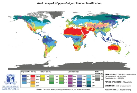 Koppen Geiger Climate Classification
