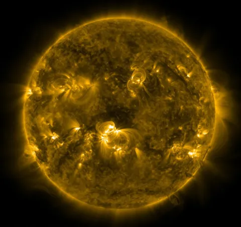 Ultraviolet Sun with Coronal Loops