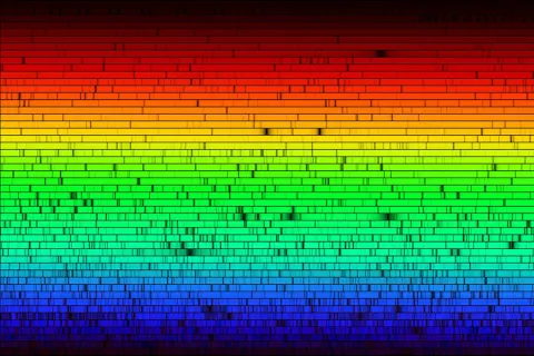 Visible Light Spectrum of the Sun