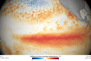 Large Feb 2016 temperature anomaly map